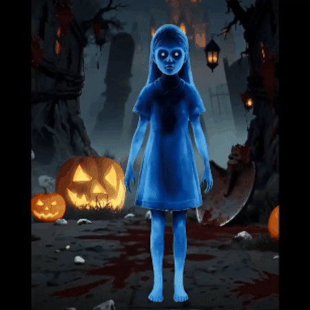 Girl Ghost Courtyard Decoration for Halloween